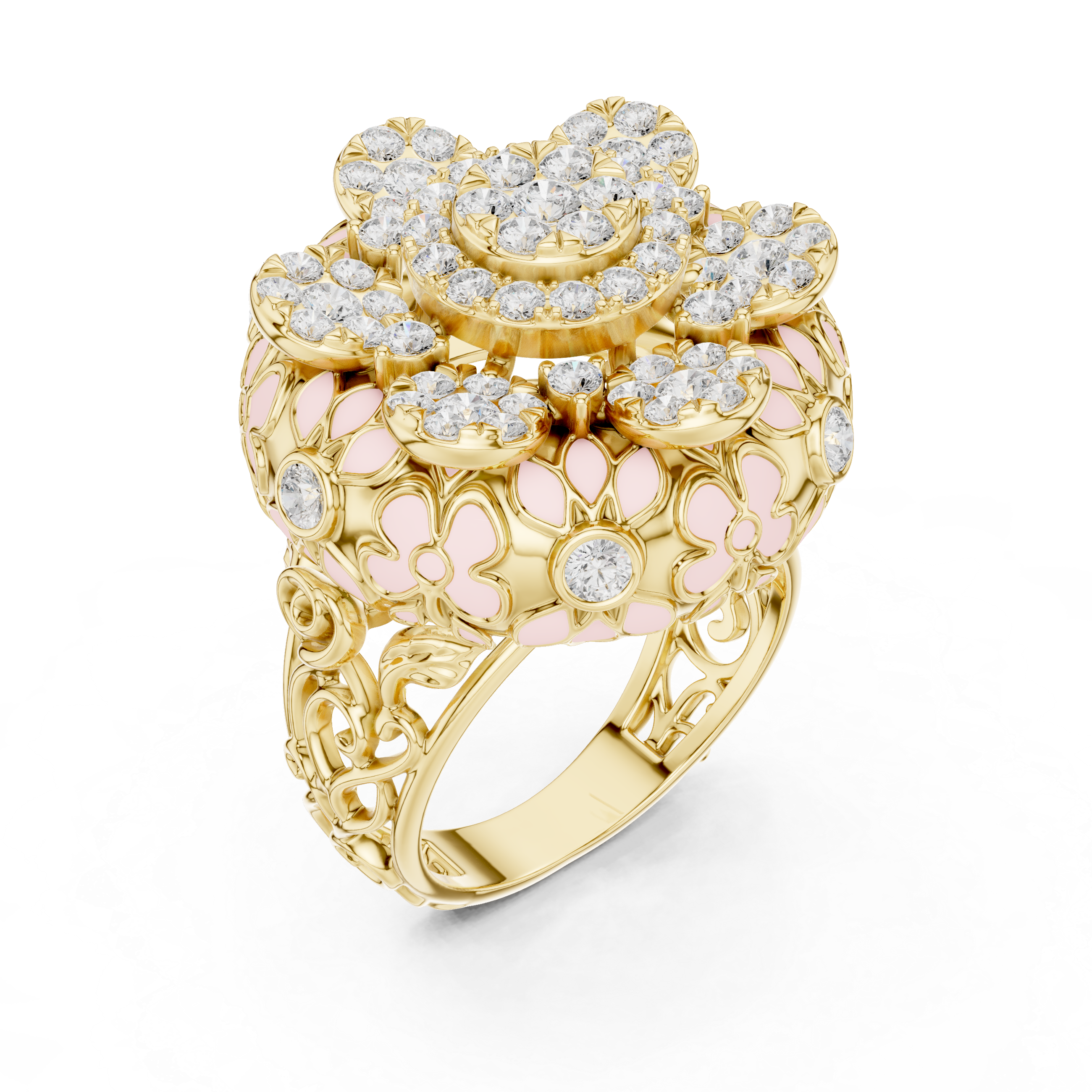 Ebony Petal Lab Grown Diamond Ring