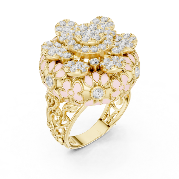 Ebony Petal Lab Grown Diamond Ring