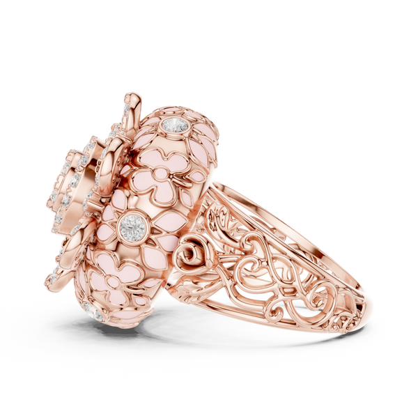 Ebony Petal Lab Grown Diamond Ring
