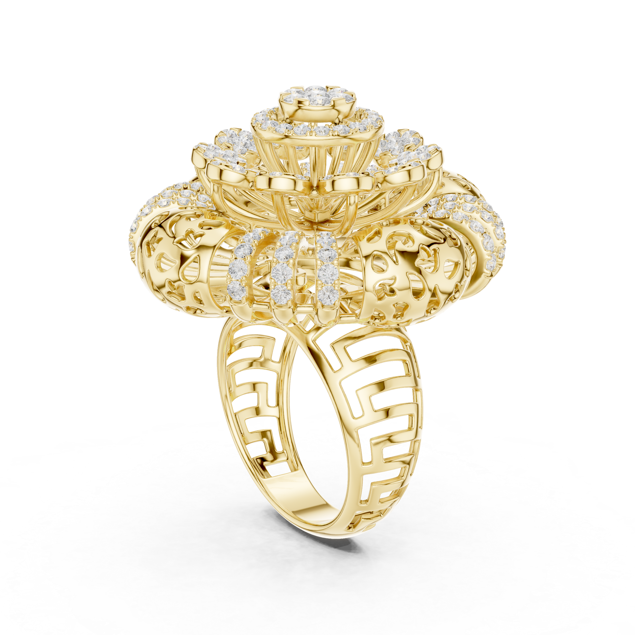 Gilded Pearl Lab Grown Diamond Ring