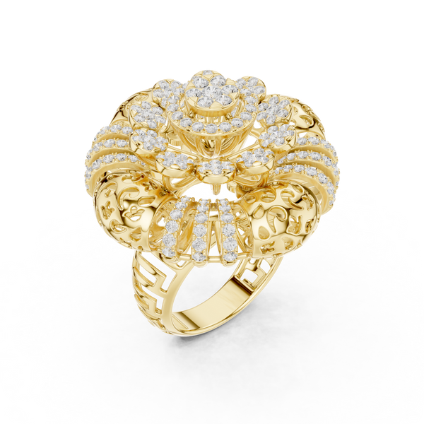 Gilded Pearl Lab Grown Diamond Ring
