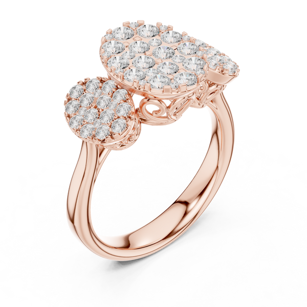 Crimson Whisper Lab Grown Diamond Ring