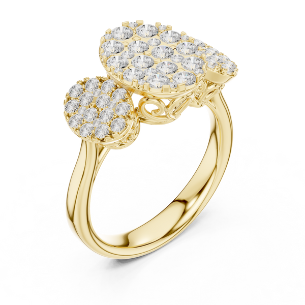Crimson Whisper Lab Grown Diamond Ring