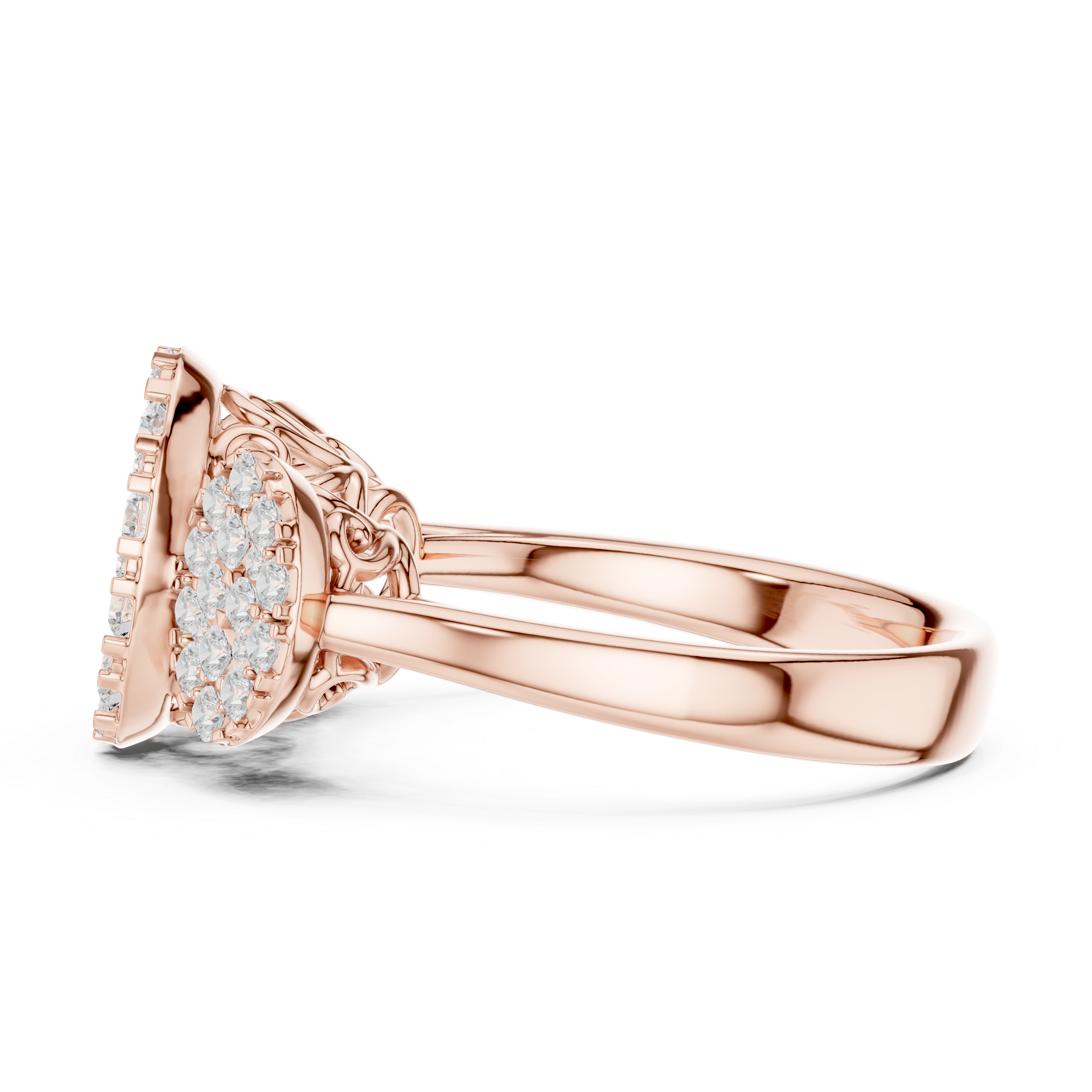 Crimson Whisper Lab Grown Diamond Ring