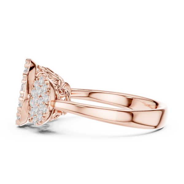 Crimson Whisper Lab Grown Diamond Ring