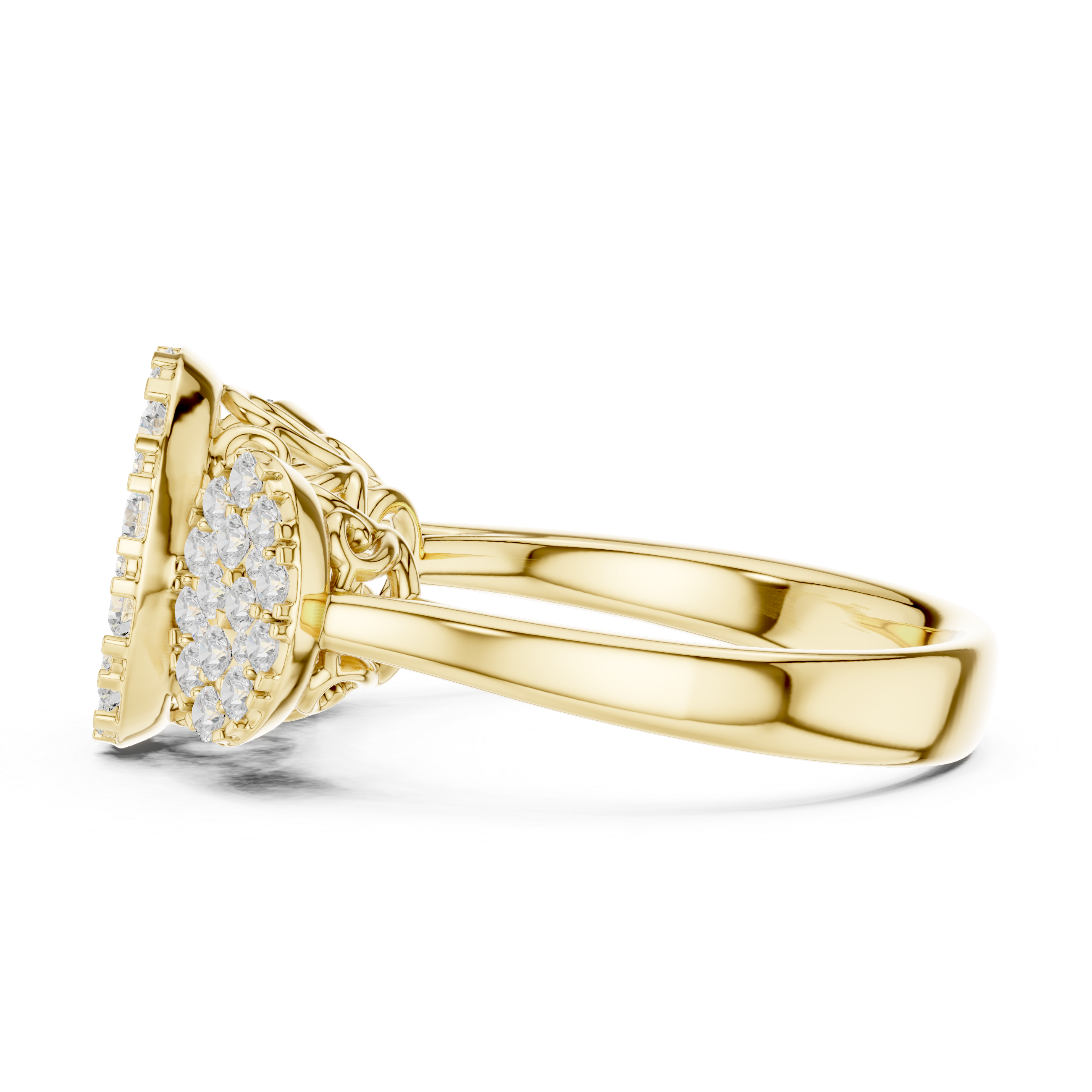 Crimson Whisper Lab Grown Diamond Ring