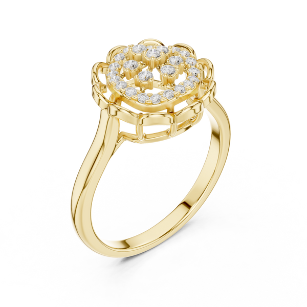 Mocha Elegance Lab Grown Diamond Ring