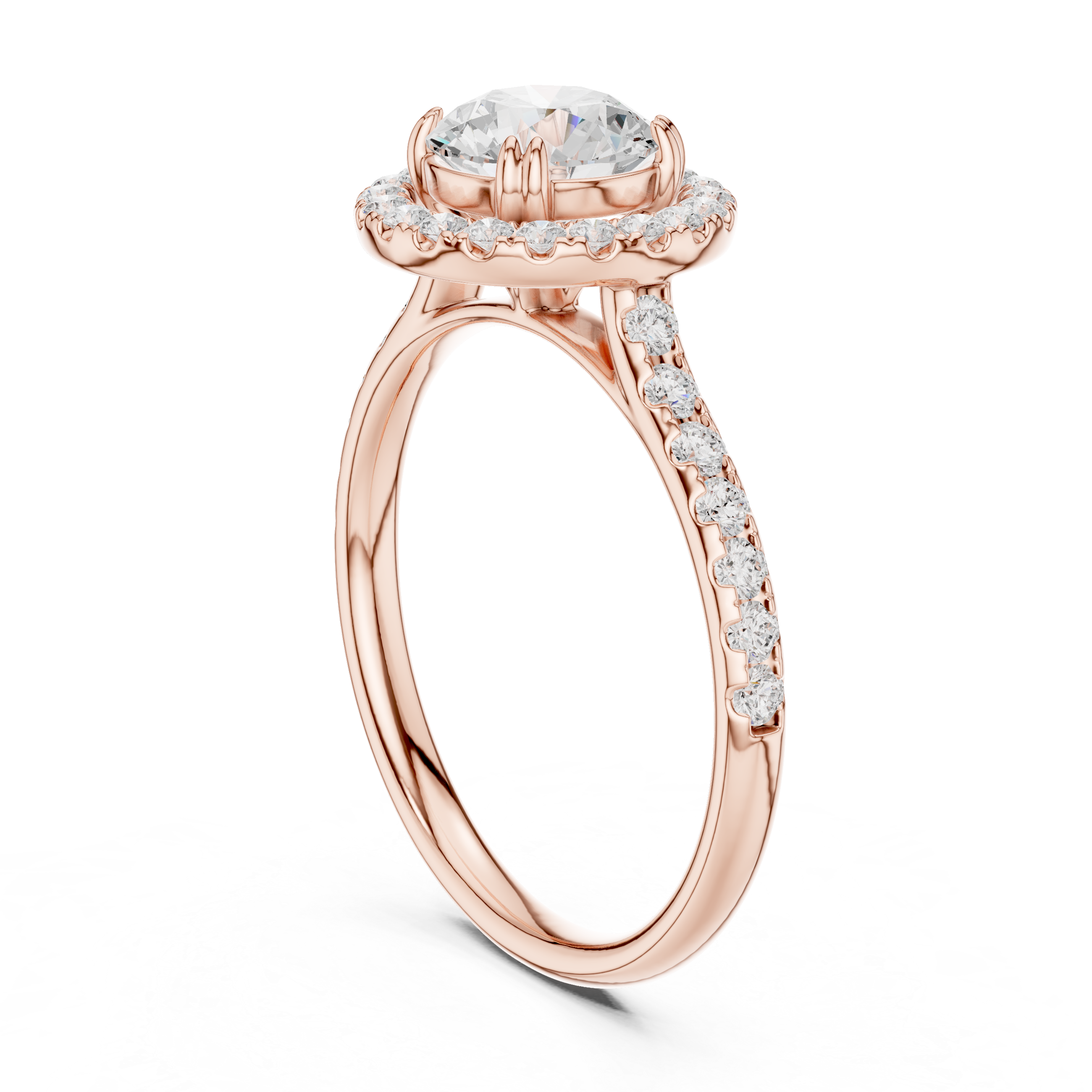 Cascade Pearl Lab Grown Diamond Ring