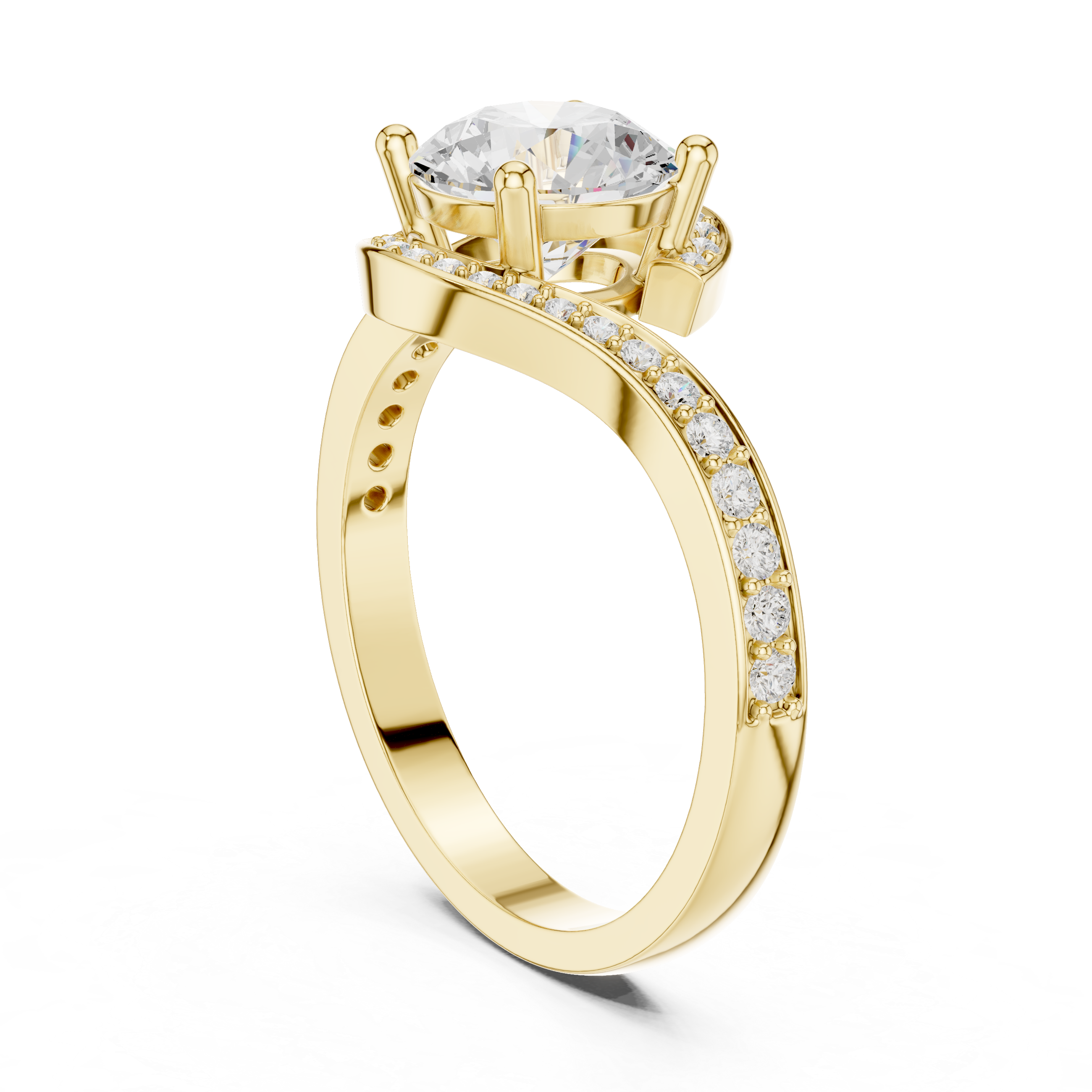 Saffron Glow Lab Grown Diamond Ring