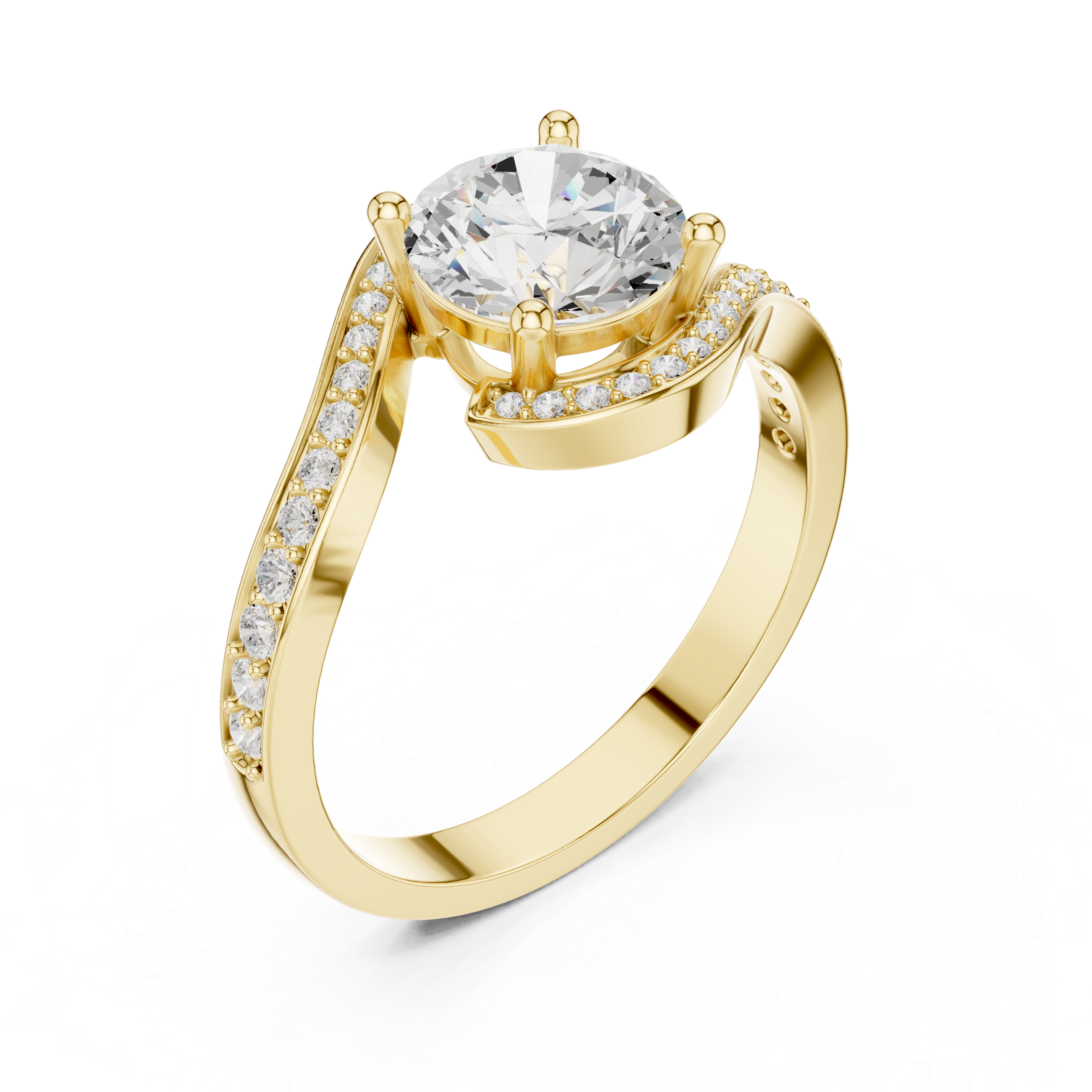 Saffron Glow Lab Grown Diamond Ring