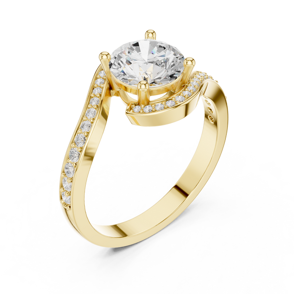 Saffron Glow Lab Grown Diamond Ring
