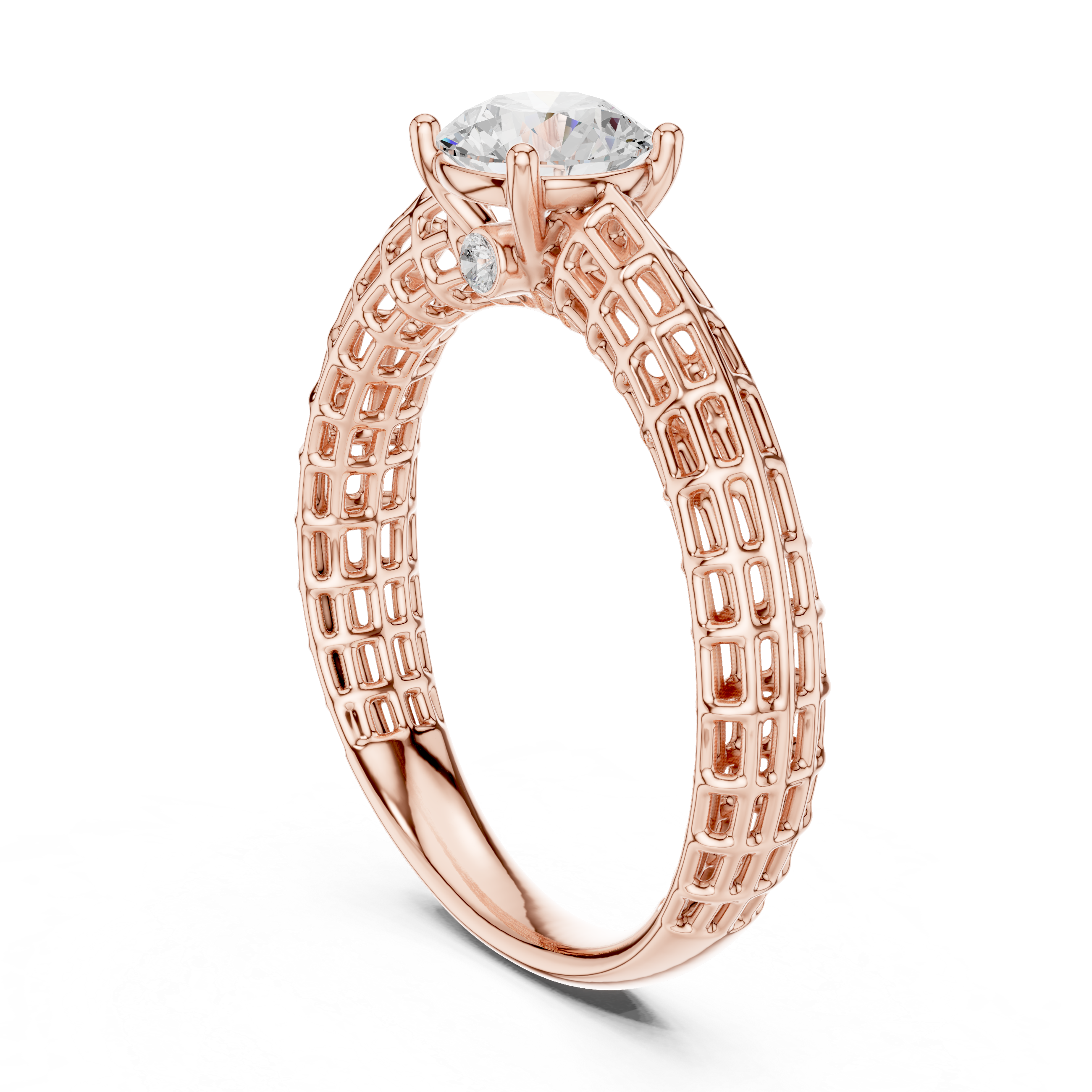 Bronze Petal Lab Grown Diamond Ring
