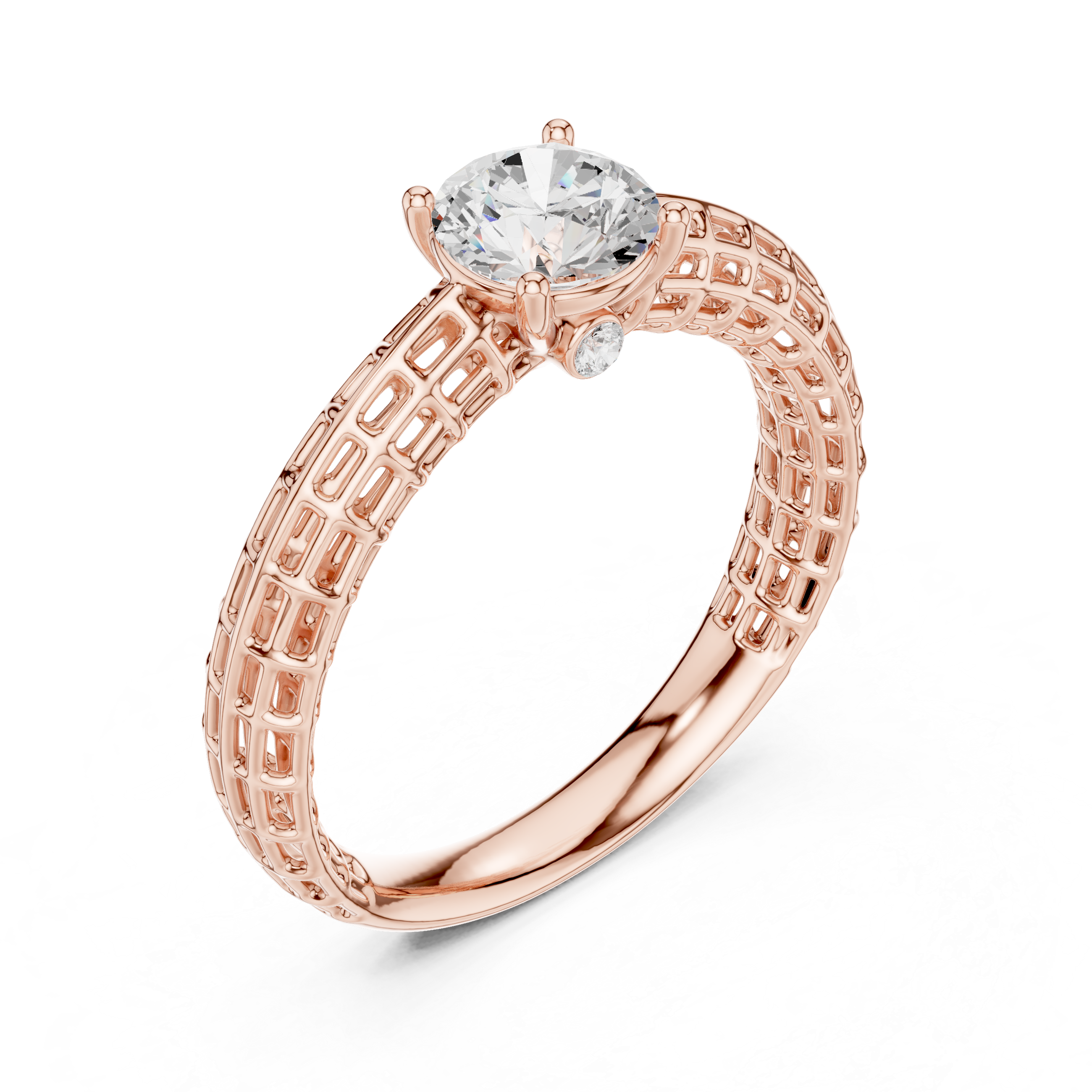 Bronze Petal Lab Grown Diamond Ring