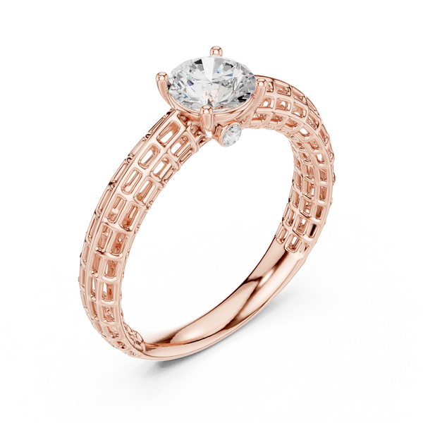 Bronze Petal Lab Grown Diamond Ring