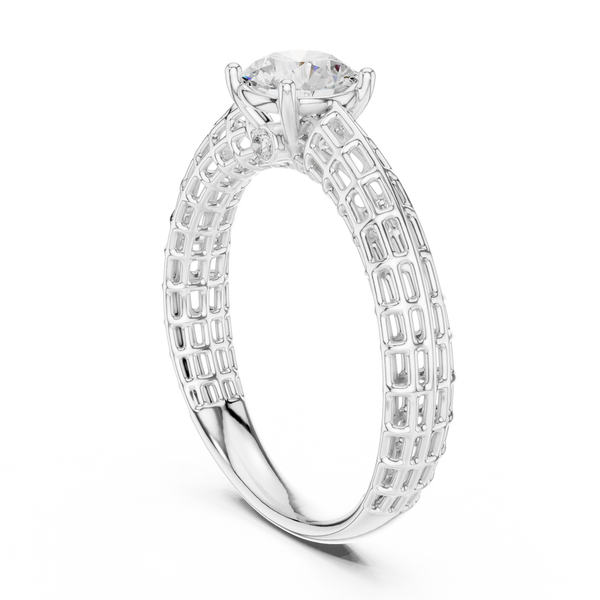 Bronze Petal Lab Grown Diamond Ring