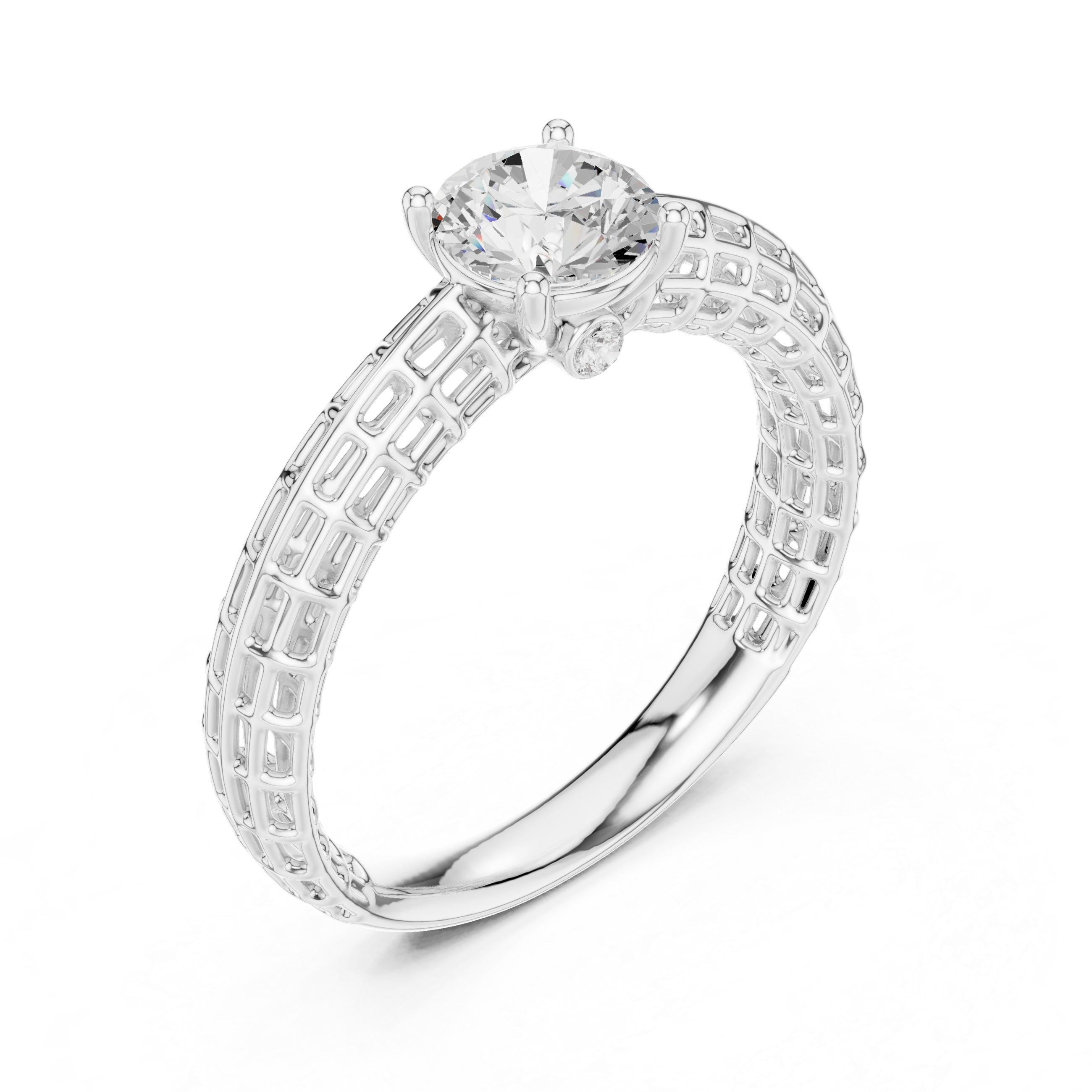 Bronze Petal Lab Grown Diamond Ring