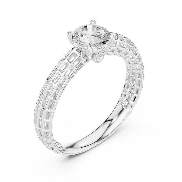 Bronze Petal Lab Grown Diamond Ring