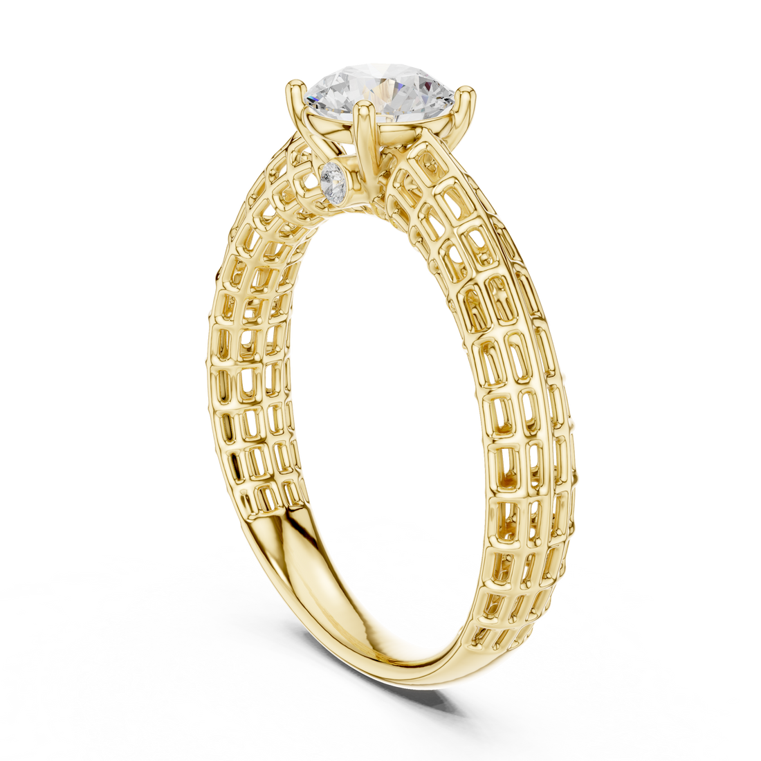 Bronze Petal Lab Grown Diamond Ring