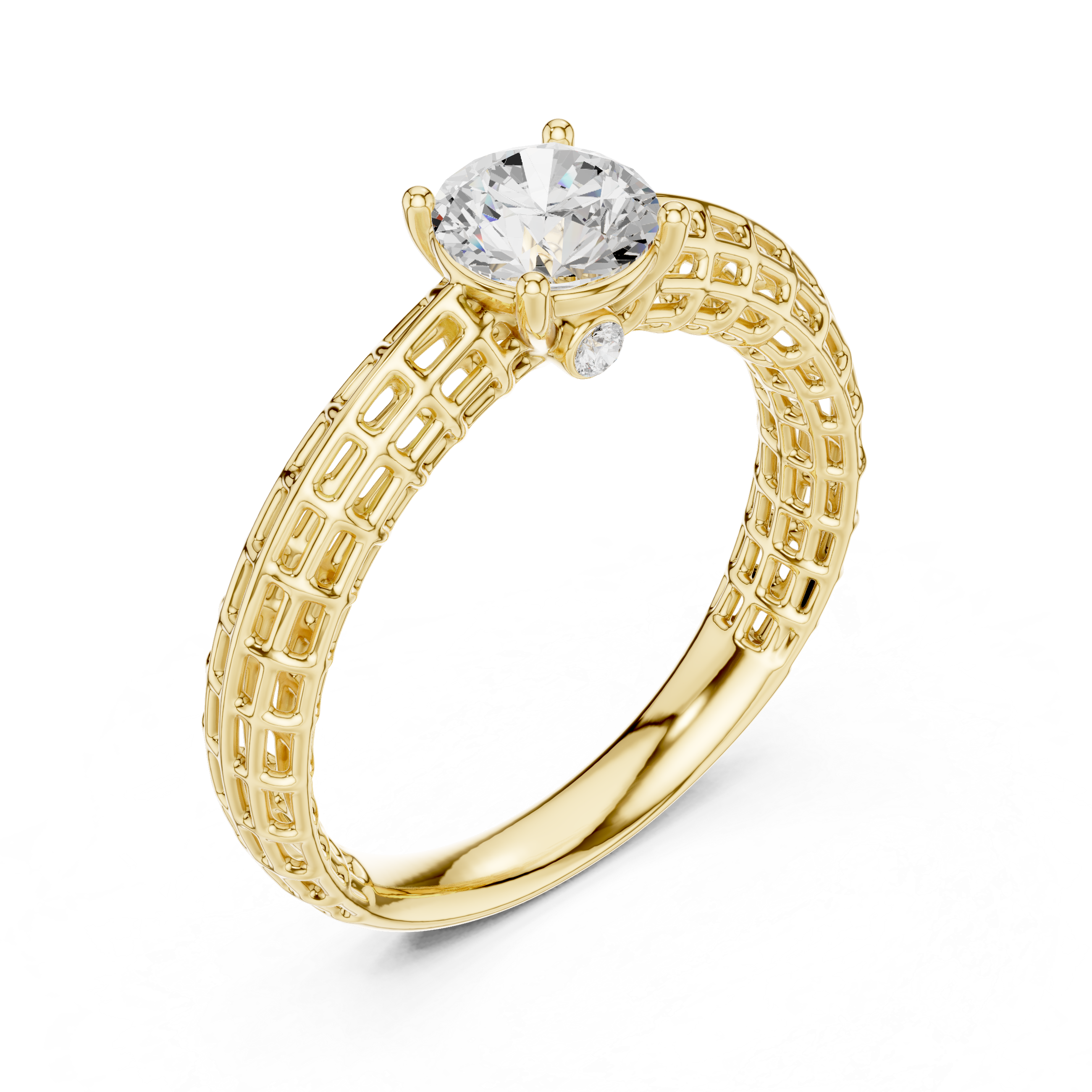 Bronze Petal Lab Grown Diamond Ring