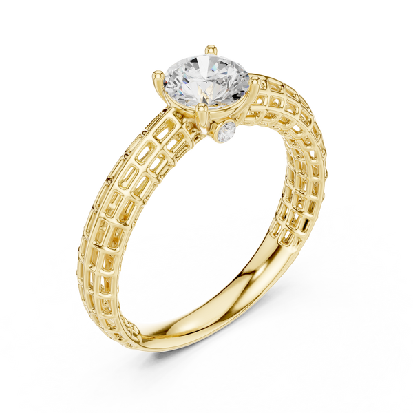 Bronze Petal Lab Grown Diamond Ring