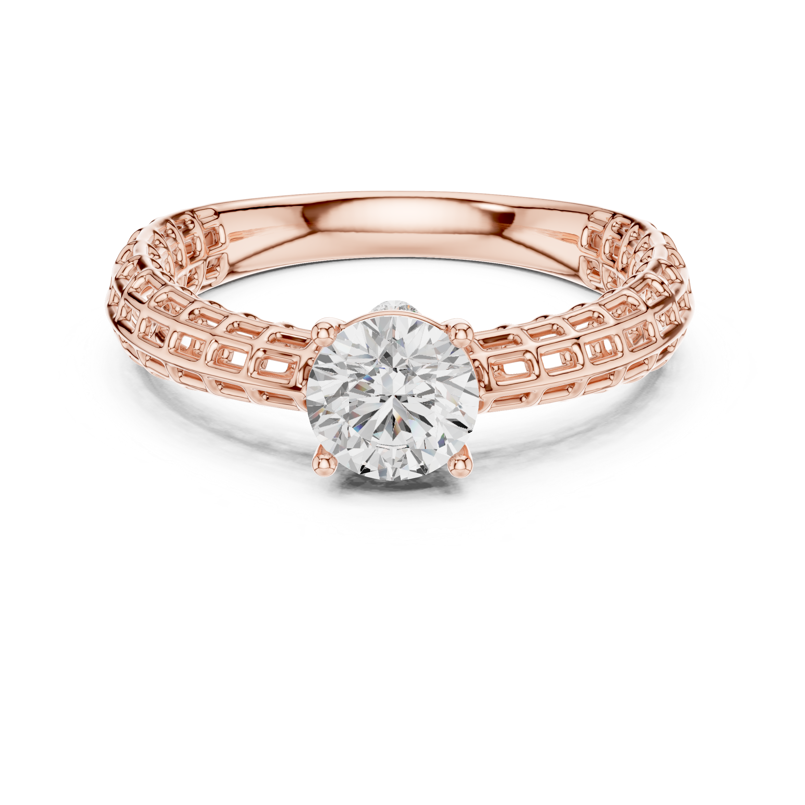 Bronze Petal Lab Grown Diamond Ring