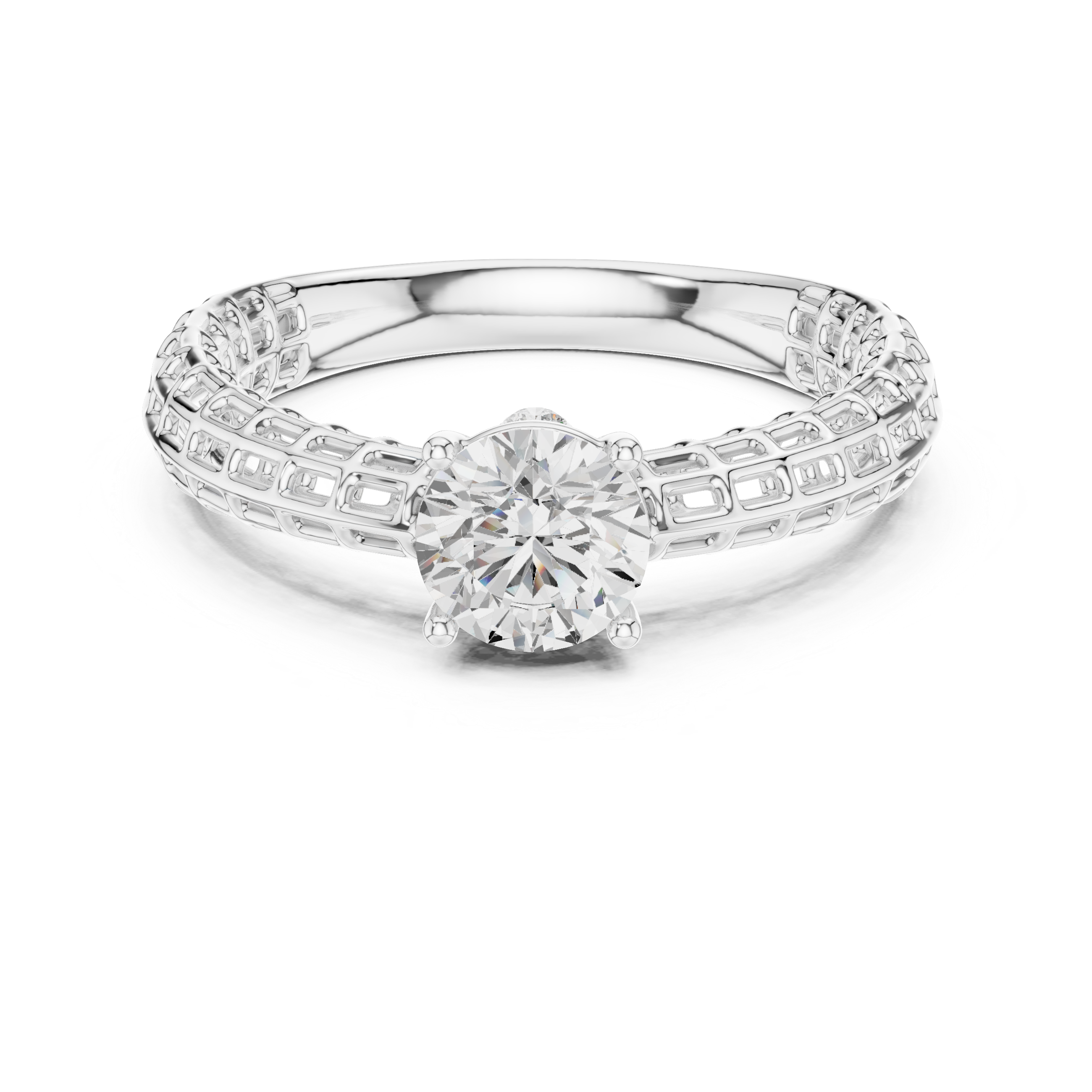 Bronze Petal Lab Grown Diamond Ring