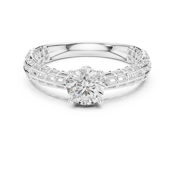 Bronze Petal Lab Grown Diamond Ring
