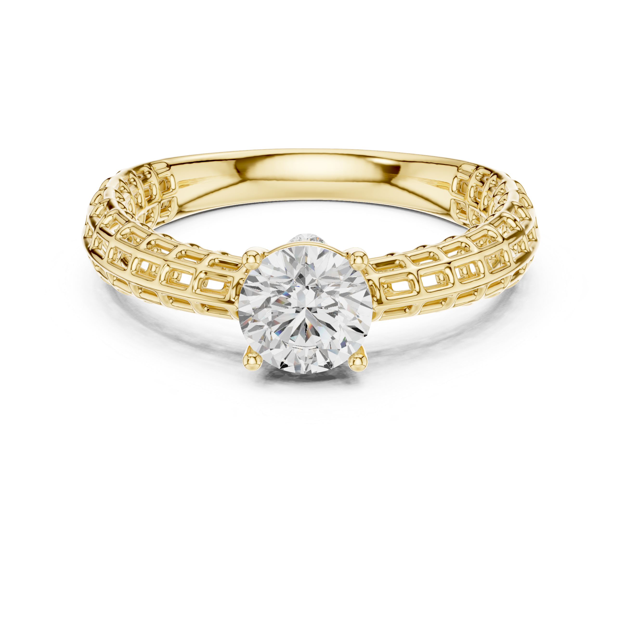 Bronze Petal Lab Grown Diamond Ring