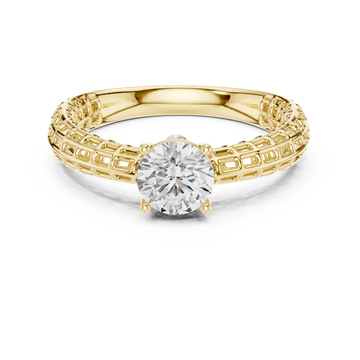 Bronze Petal Lab Grown Diamond Ring