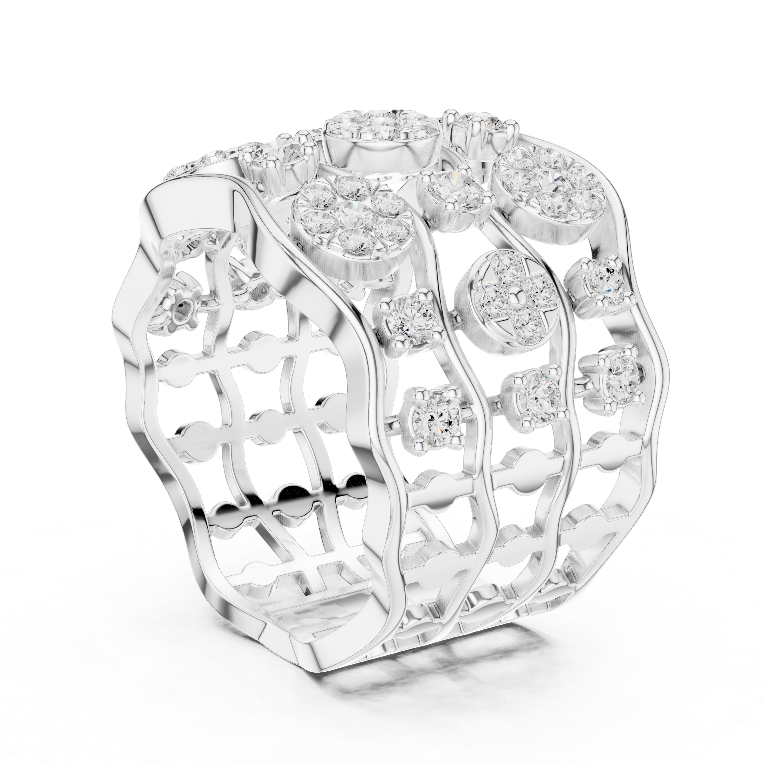 Platinum Aura Lab Grown Diamond Ring