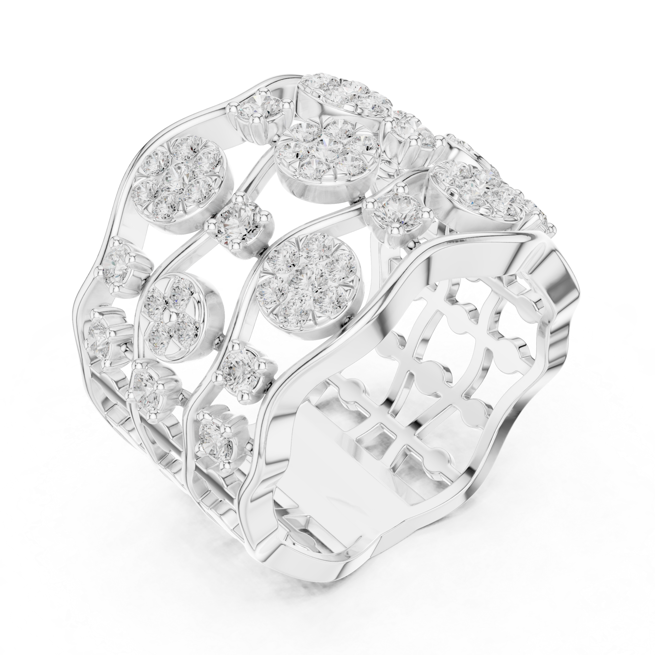 Platinum Aura Lab Grown Diamond Ring