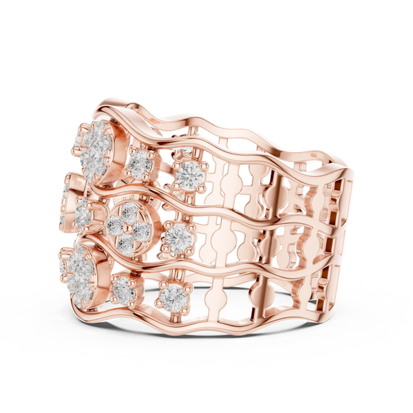 Platinum Aura Lab Grown Diamond Ring