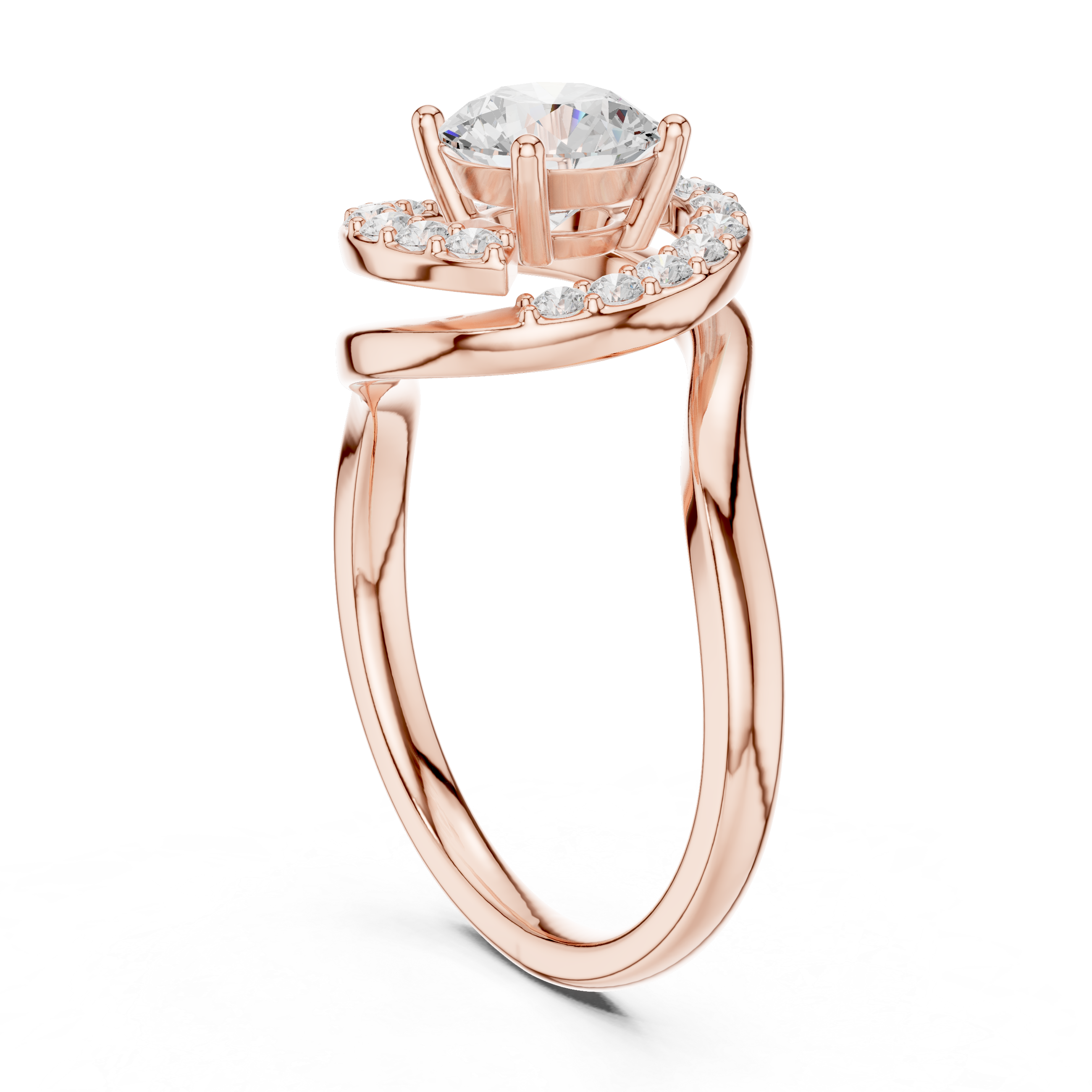 Tangerine Glow Lab Grown Diamond Ring
