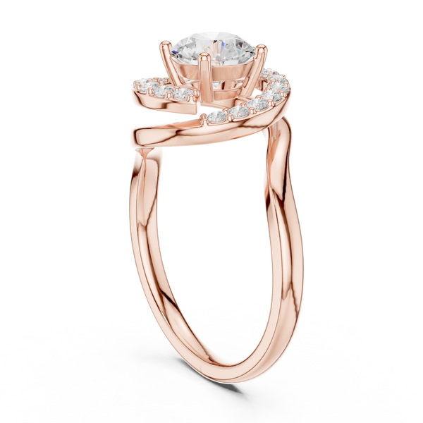 Tangerine Glow Lab Grown Diamond Ring