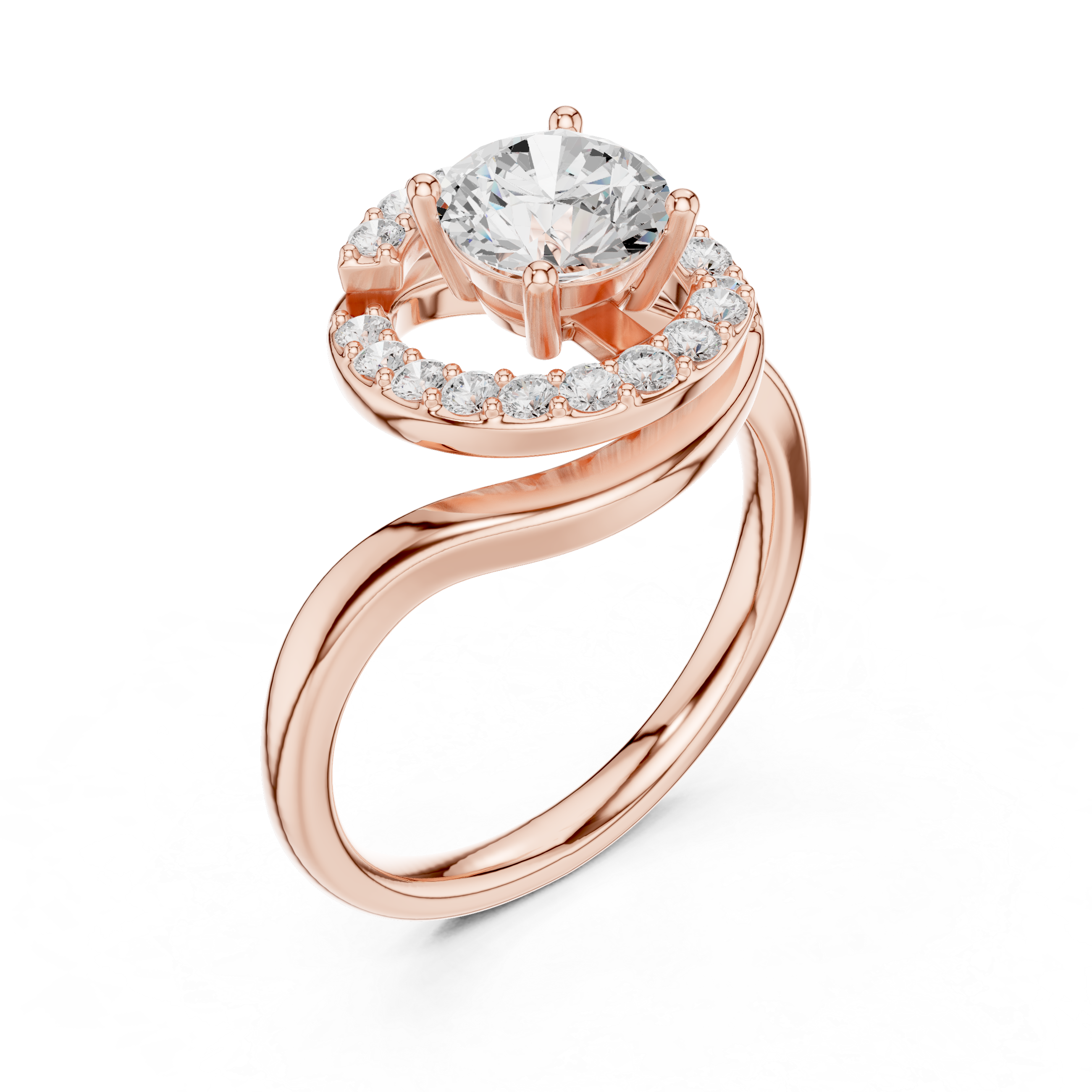 Tangerine Glow Lab Grown Diamond Ring