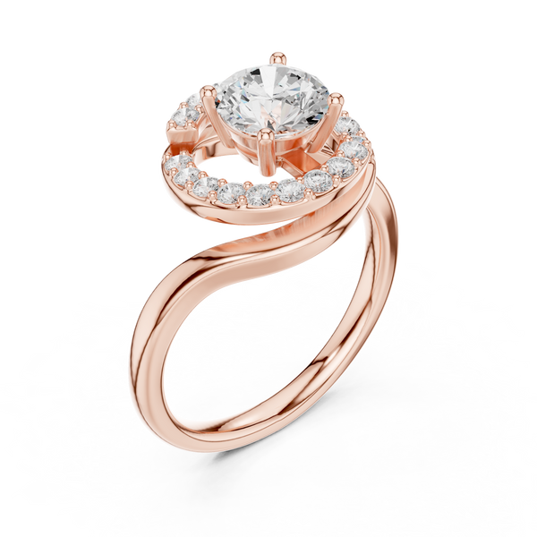 Tangerine Glow Lab Grown Diamond Ring