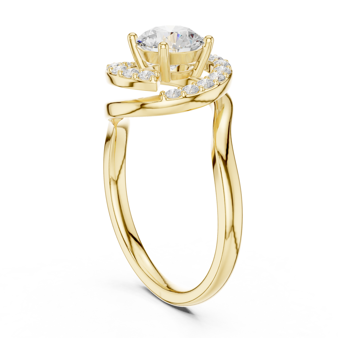 Tangerine Glow Lab Grown Diamond Ring