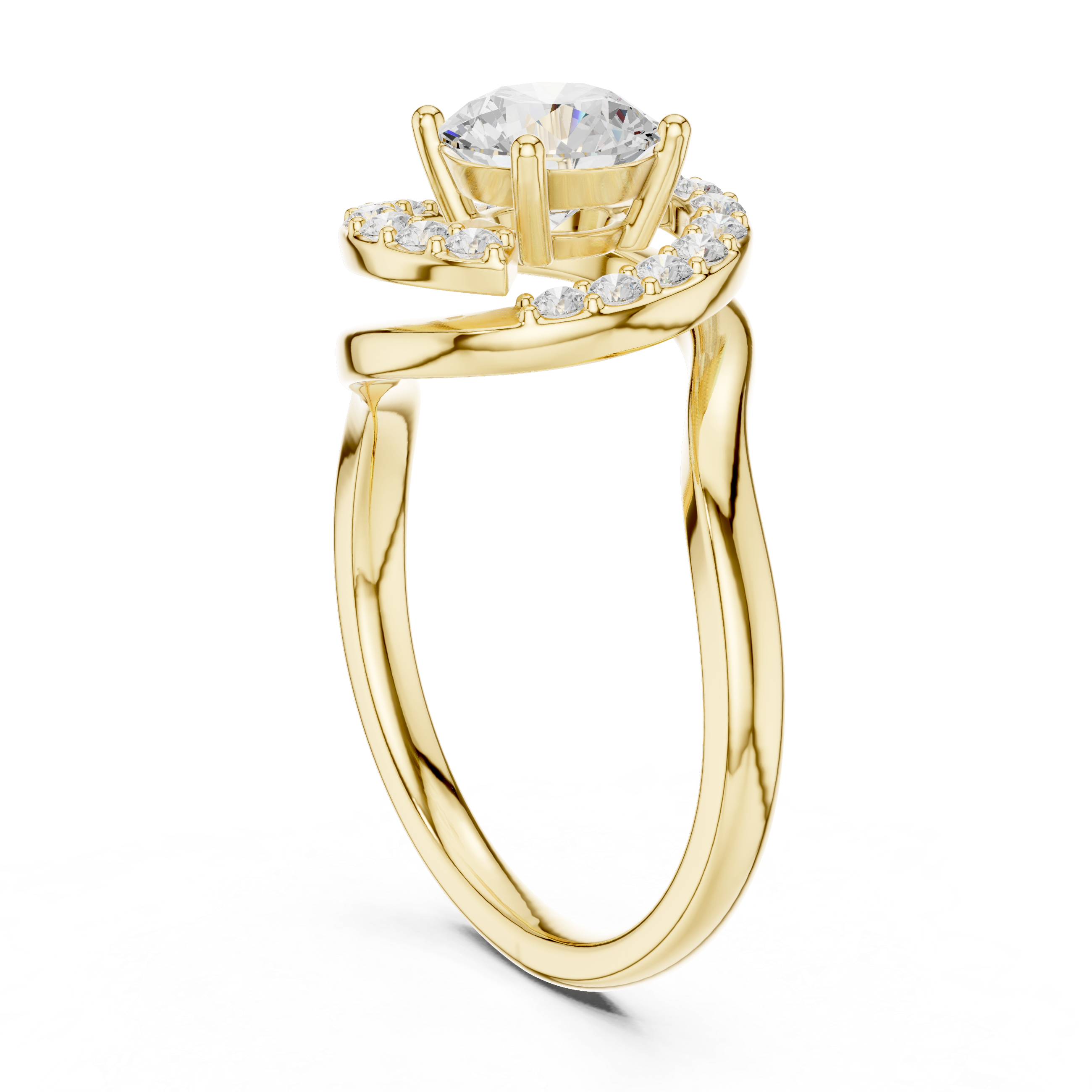 Tangerine Glow Lab Grown Diamond Ring