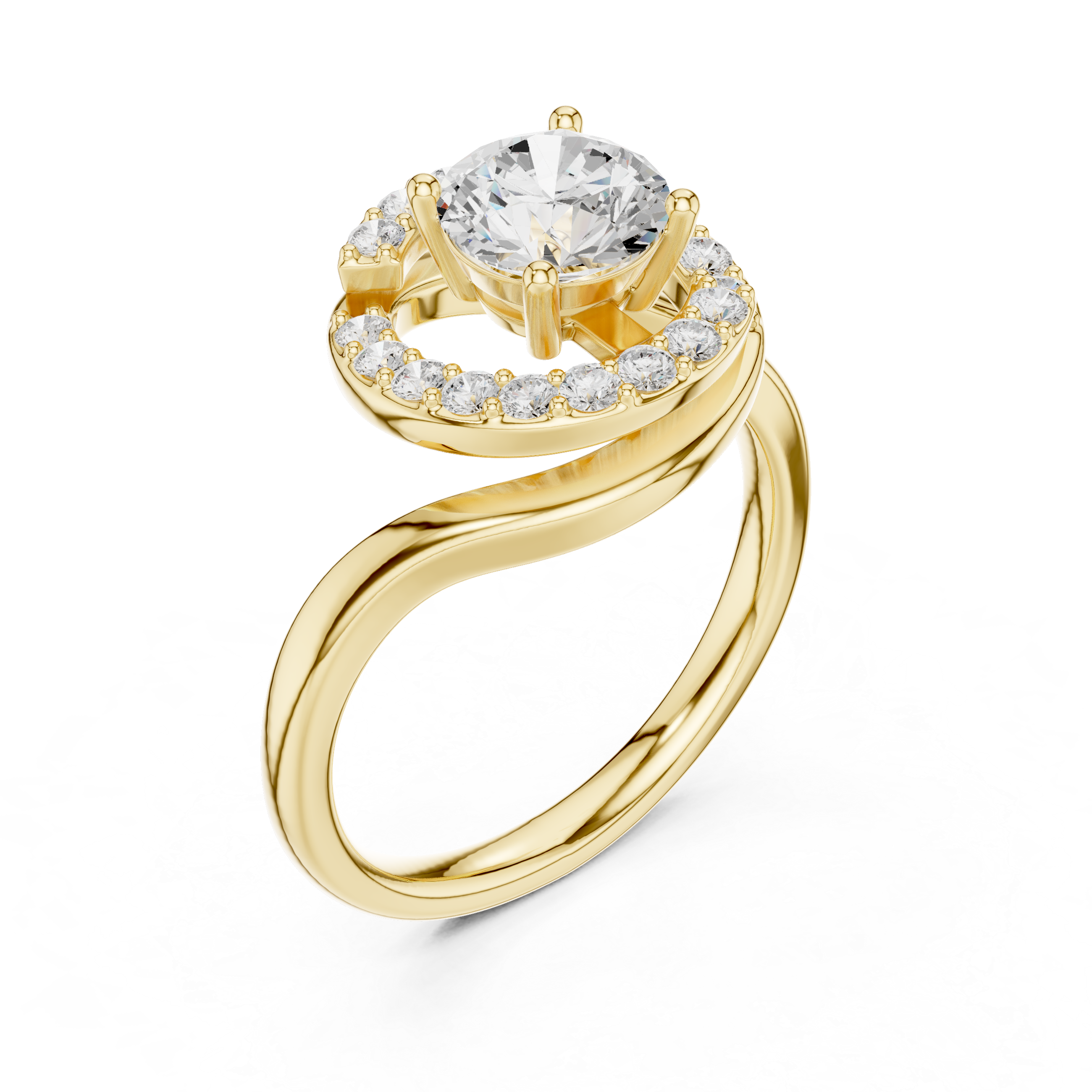 Tangerine Glow Lab Grown Diamond Ring