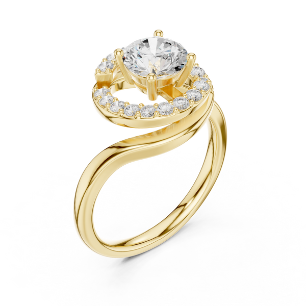 Tangerine Glow Lab Grown Diamond Ring