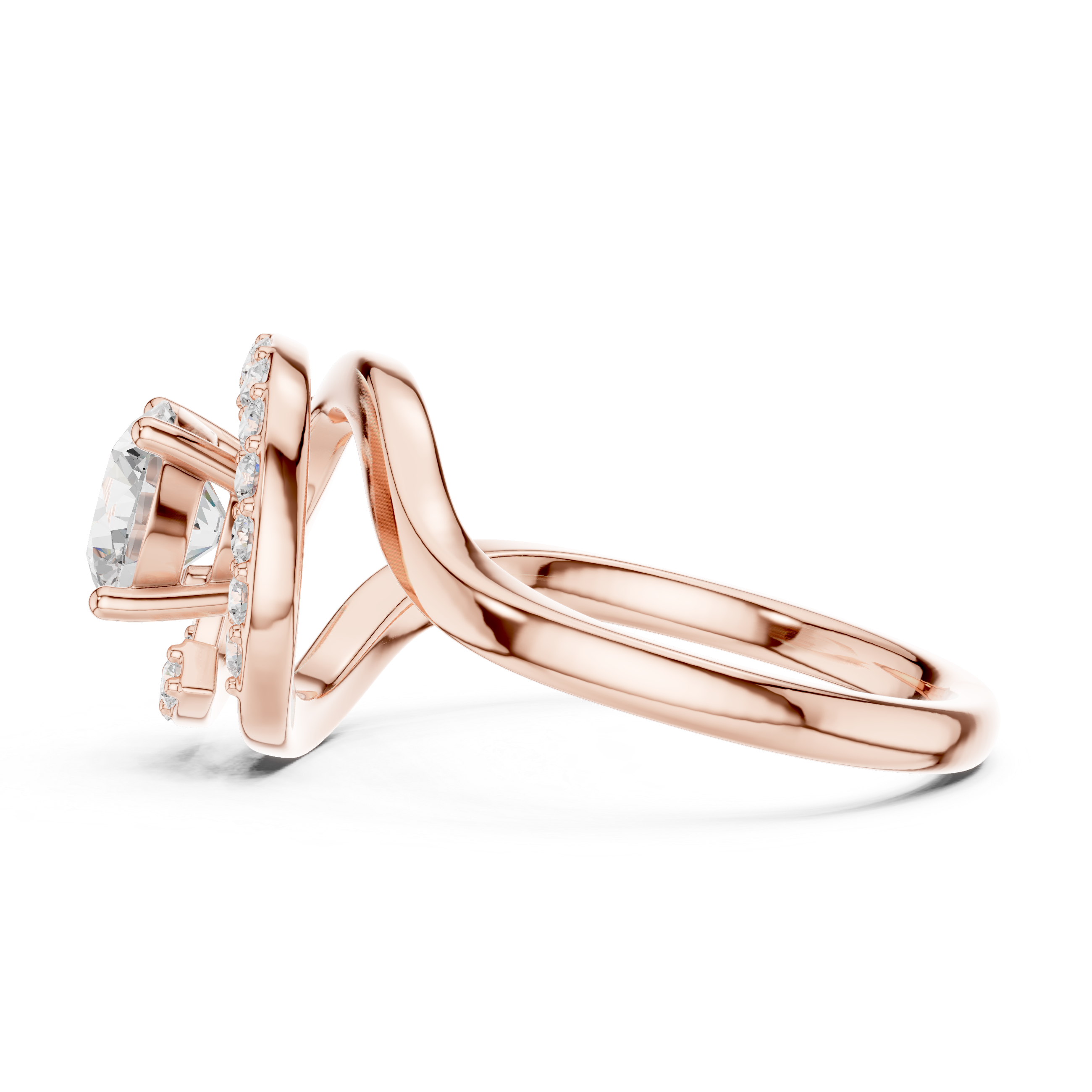 Tangerine Glow Lab Grown Diamond Ring