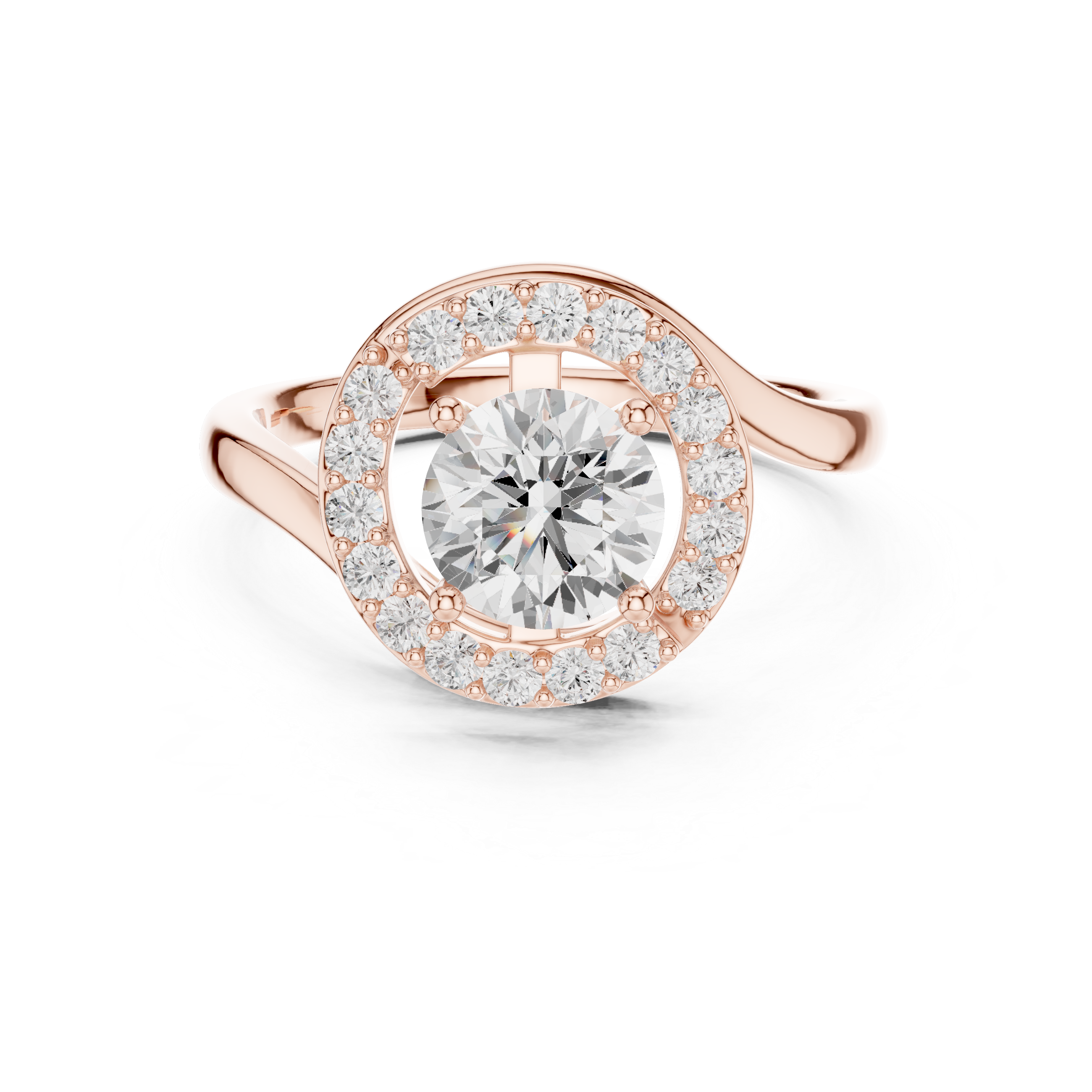 Tangerine Glow Lab Grown Diamond Ring