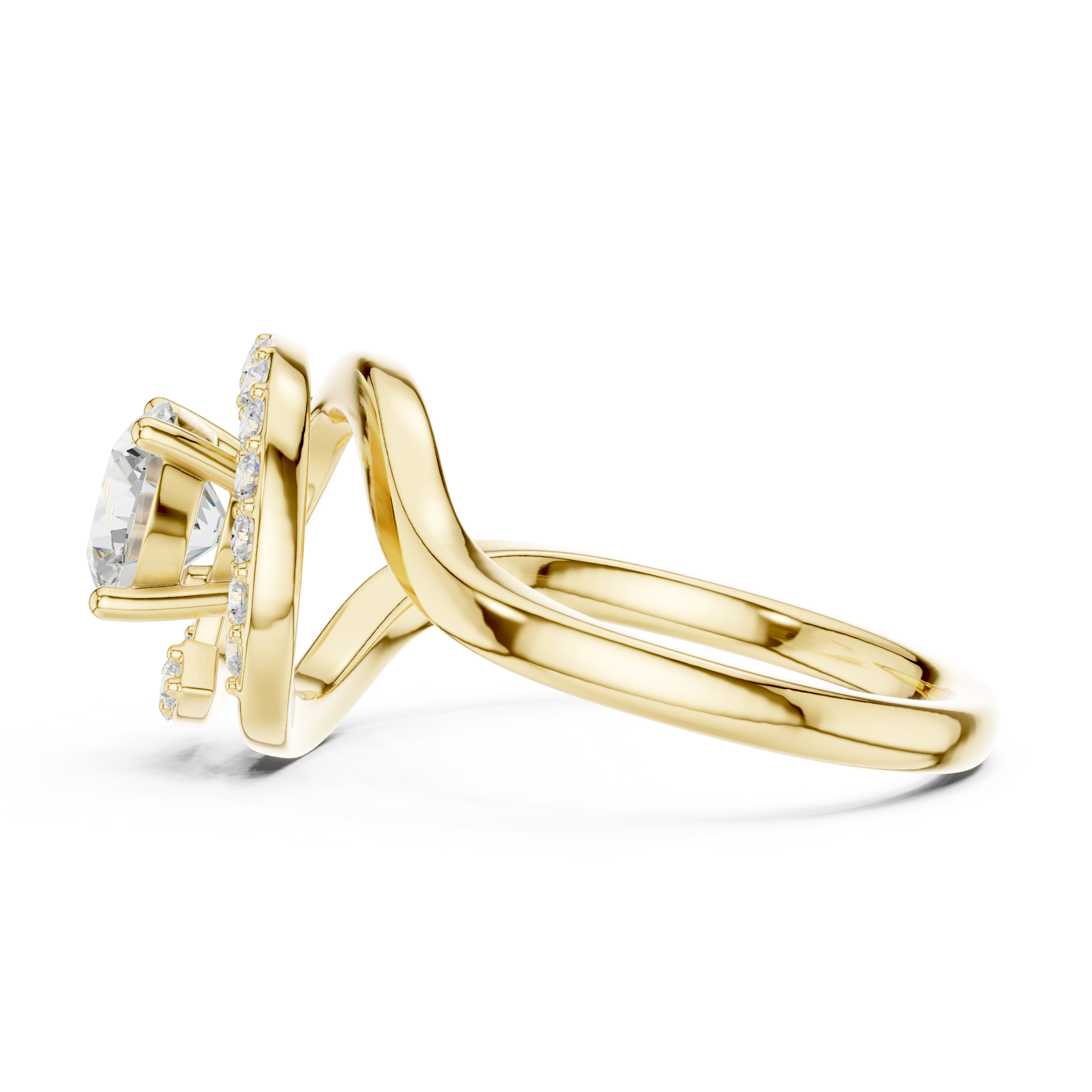 Tangerine Glow Lab Grown Diamond Ring