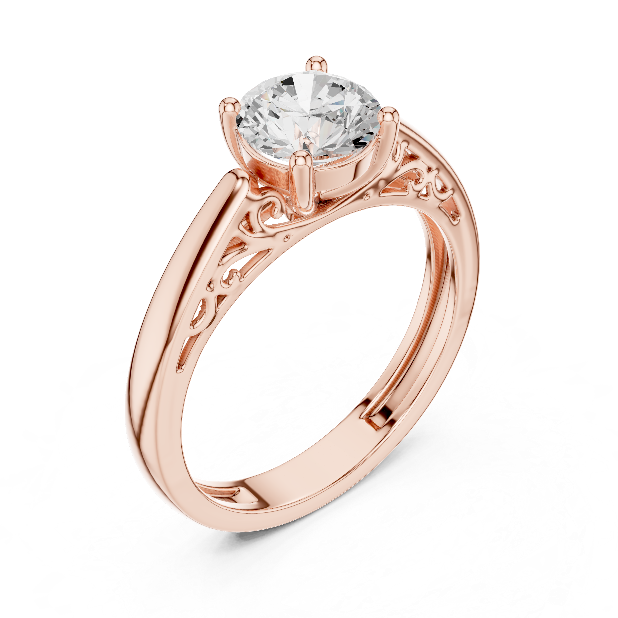 Coral Majesty Lab Grown Diamond Ring