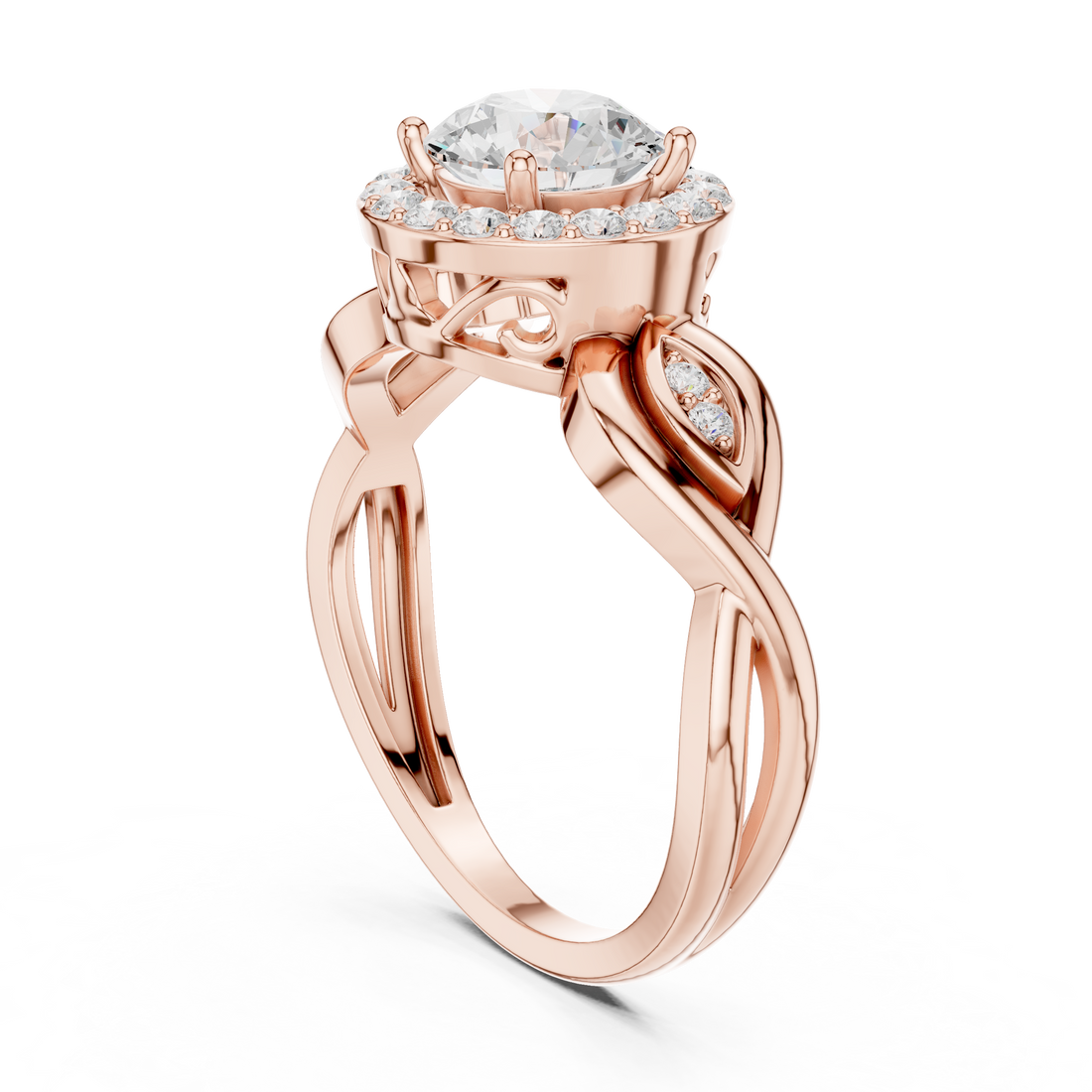 Quartz Blossom Lab Grown Diamond Ring