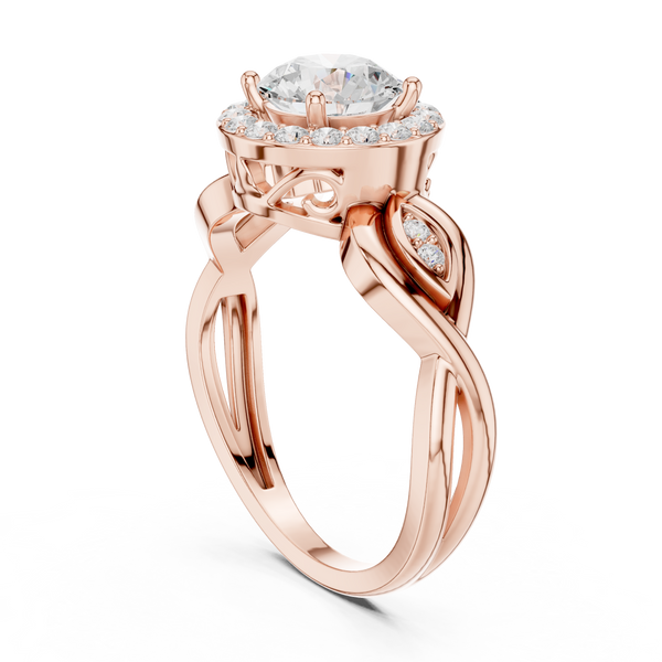 Quartz Blossom Lab Grown Diamond Ring