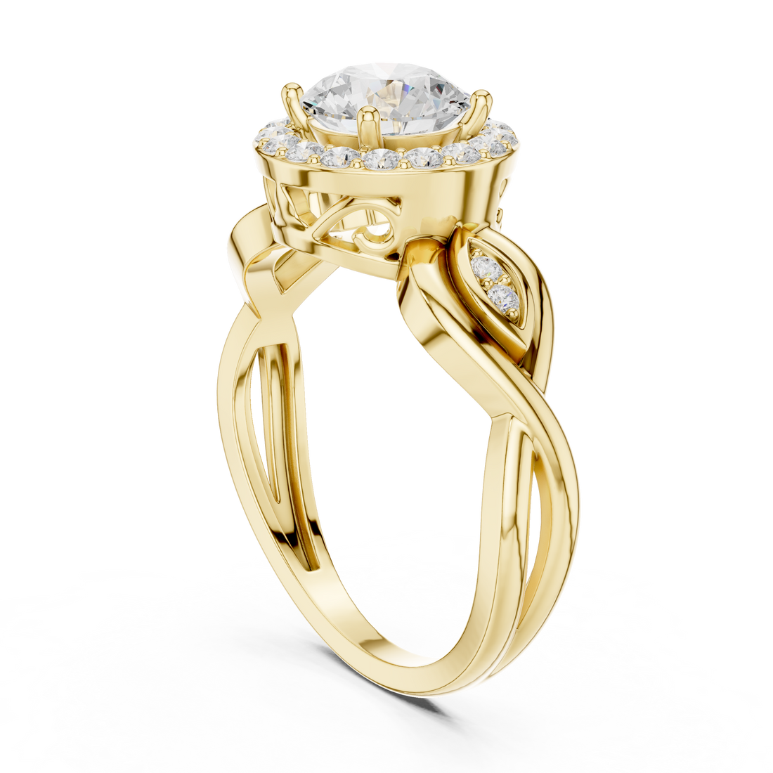 Quartz Blossom Lab Grown Diamond Ring