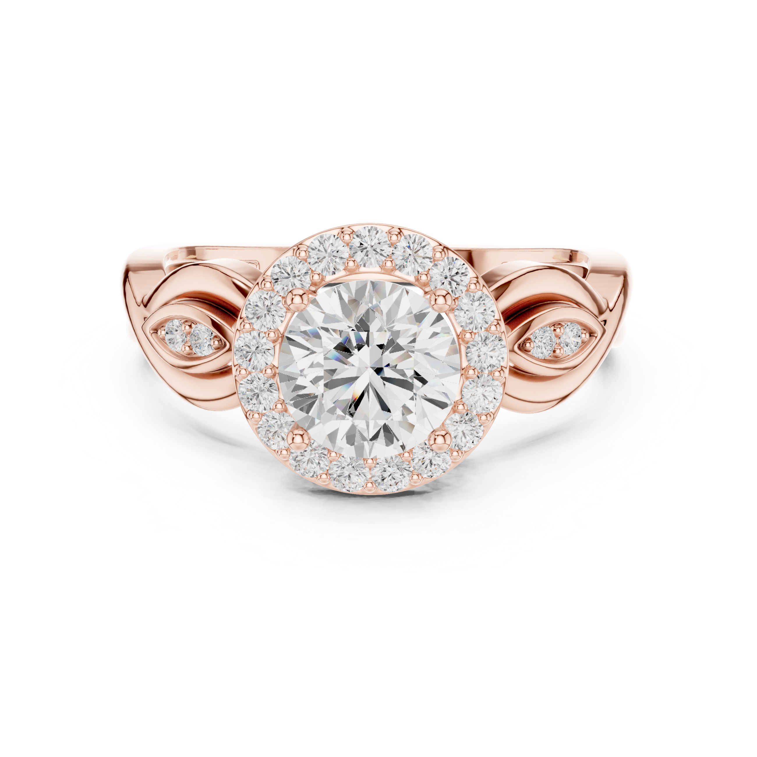 Quartz Blossom Lab Grown Diamond Ring