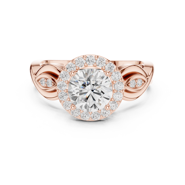 Quartz Blossom Lab Grown Diamond Ring