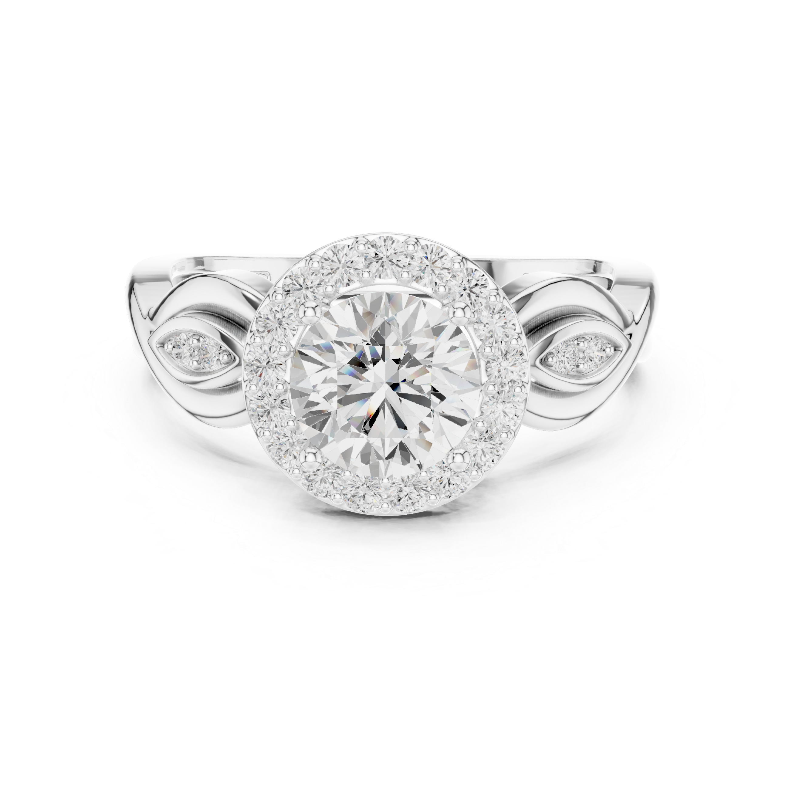 Quartz Blossom Lab Grown Diamond Ring